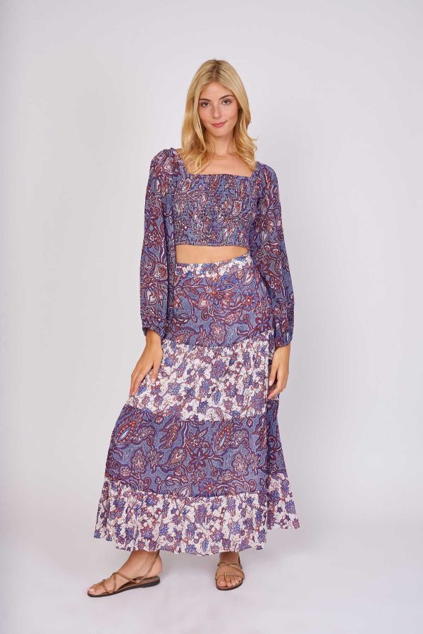 Blouse imprimée en coton EMILIANE