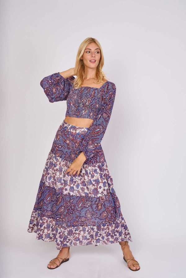 Blouse imprimée en coton EMILIANE - Image 4