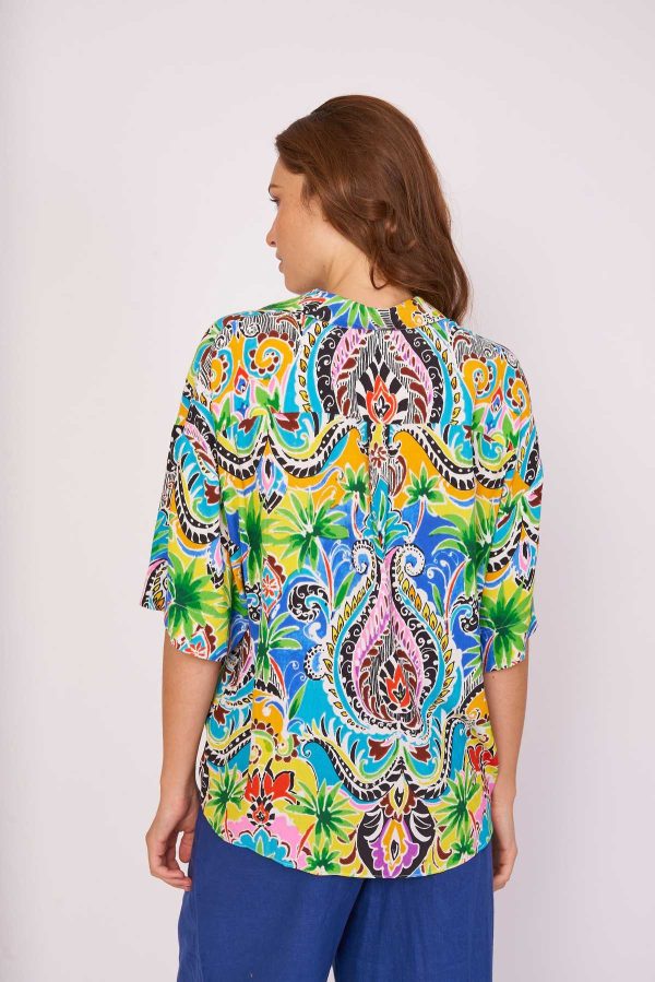 Blouse imprimée cache-cœur ERNESTINE - Image 3