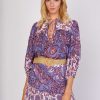 Blouse ample imprimée en coton EVALINE - Image 2