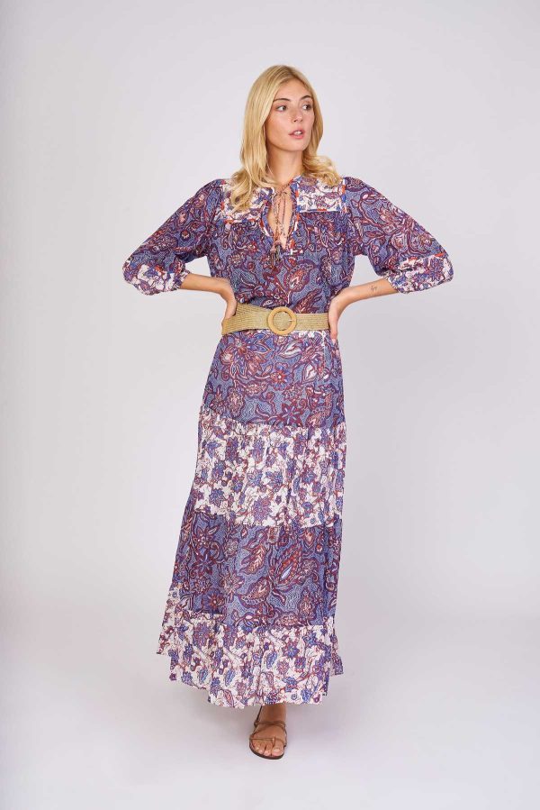 Blouse ample imprimée en coton EVALINE - Image 4