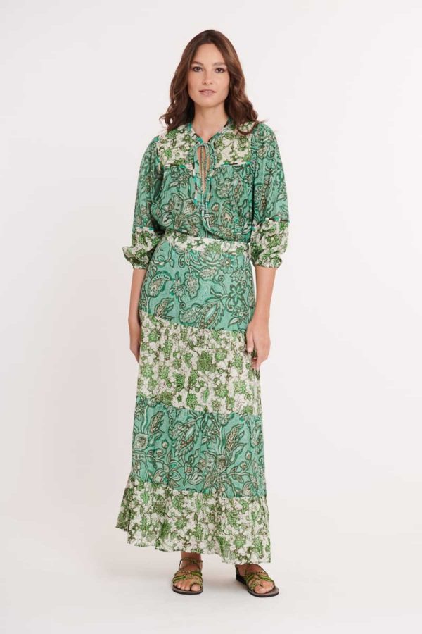 Blouse ample imprimée en coton EVALINE - Image 7