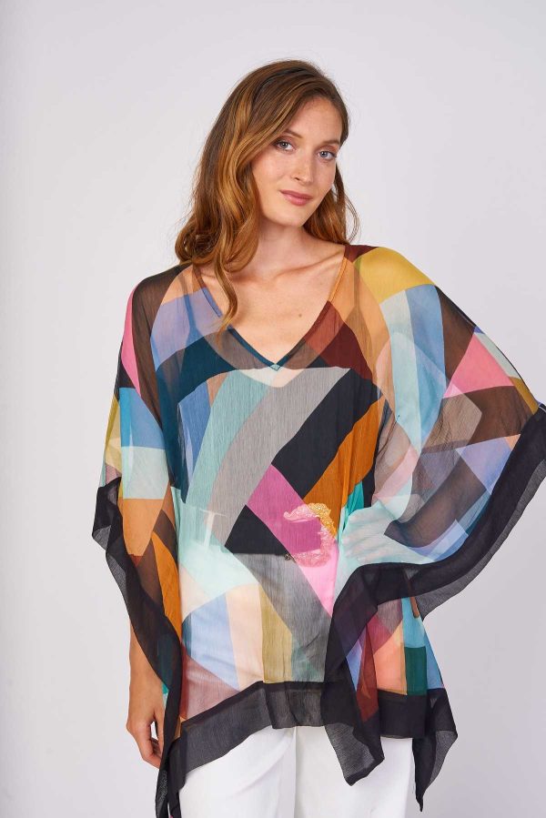 Blouse imprimée en mousseline EVANGELINE