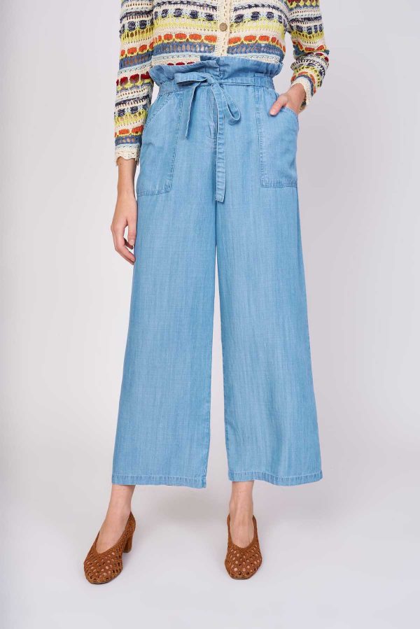 Pantalon ample en denim léger JULIA