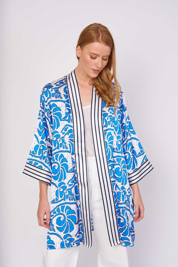 Veste kimono imprimée IRENE