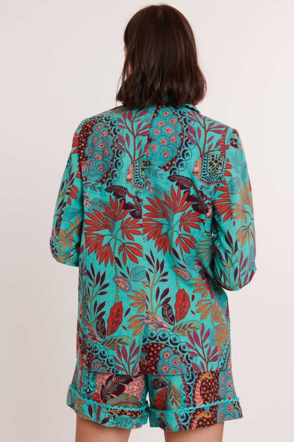 Veste blazer imprimée coton lin IGUAZU - Image 7