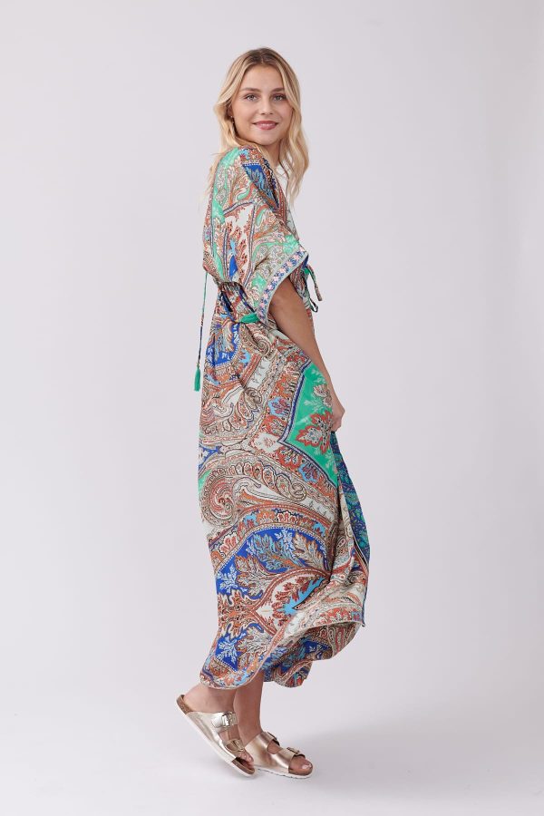 Robe maxi imprimée Paisley manches kimono TABOU - Image 3