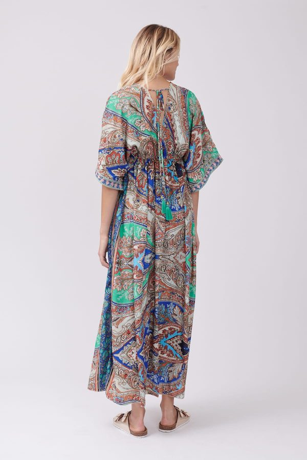 Robe maxi imprimée Paisley manches kimono TABOU - Image 4