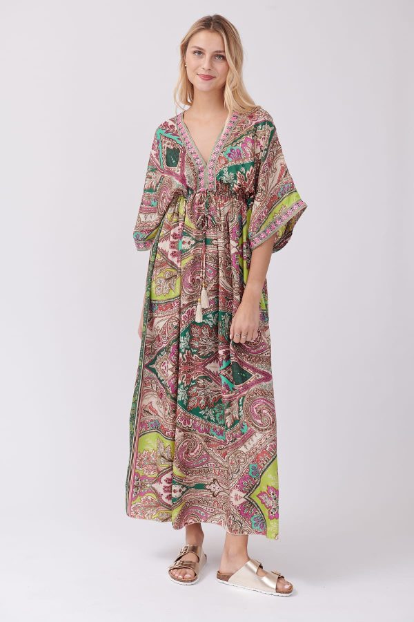 Robe maxi imprimée Paisley manches kimono TABOU - Image 6