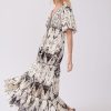 Robe longue imprimée et brodée manches courtes TAQUINE - Image 2