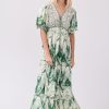 Robe longue imprimée et brodée manches courtes TAQUINE - Image 7