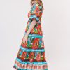 Robe maxi imprimée floral col chemise TARA - Image 3