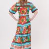 Robe maxi imprimée floral col chemise TARA - Image 4