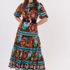 Robe maxi imprimée floral col chemise TARA - Image 6