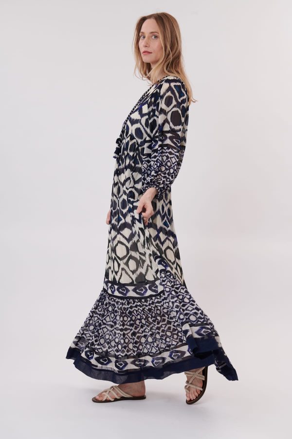 Robe maxi imprimée manches bouffantes 3/4 TEENAGER - Image 3