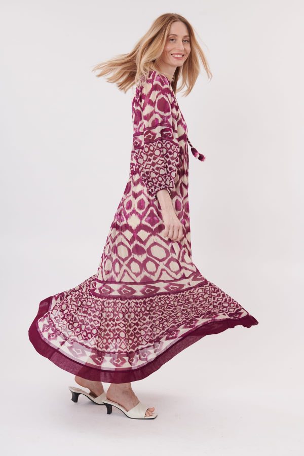 Robe maxi imprimée manches bouffantes 3/4 TEENAGER - Image 7