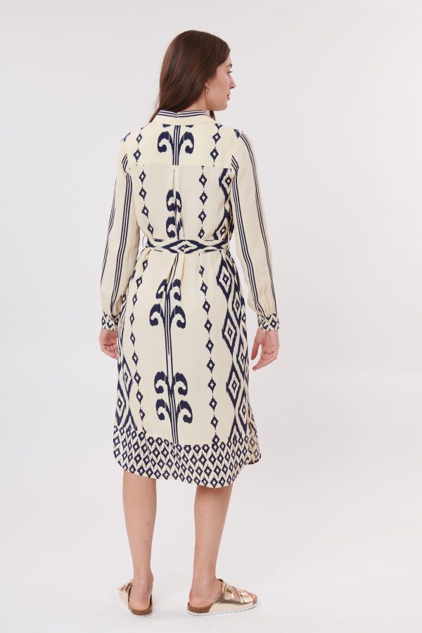 Robe chemise imprimée manches lognues TELICA - Image 4