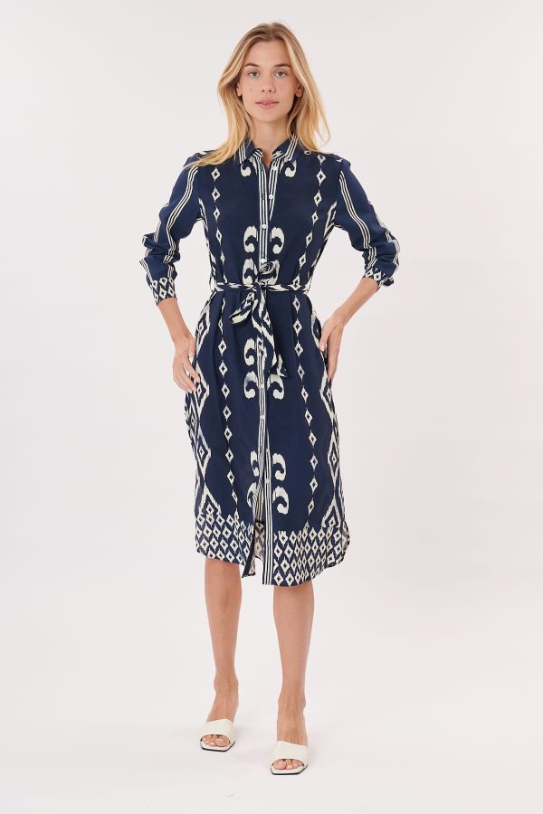 Robe chemise imprimée manches lognues TELICA - Image 6