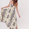 Robe longue imprimée à bretelles croisées au dos TELMA - Image 2