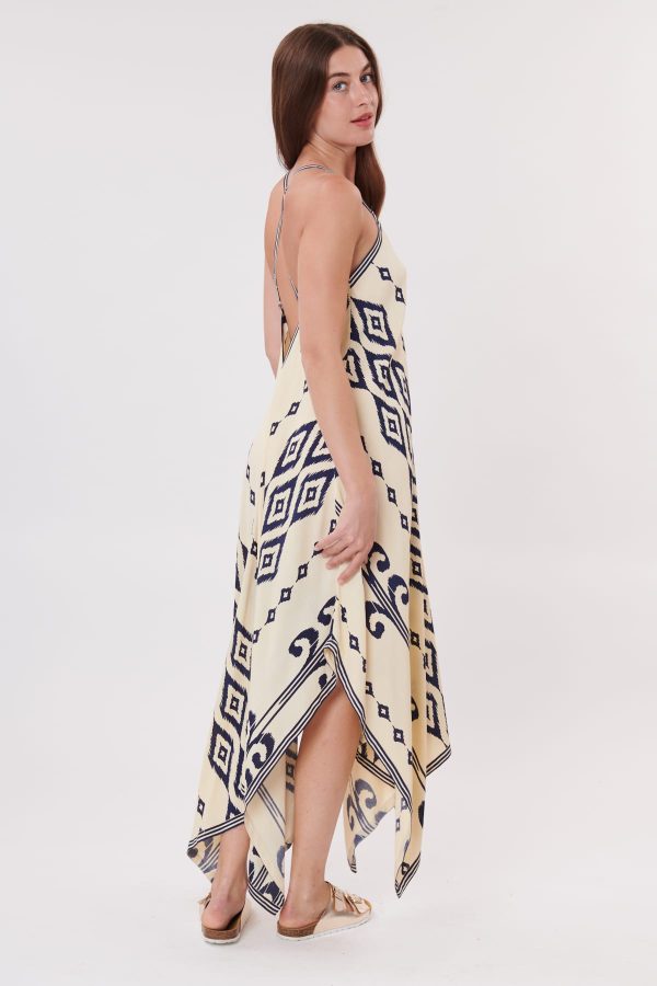 Robe longue imprimée à bretelles croisées au dos TELMA - Image 3