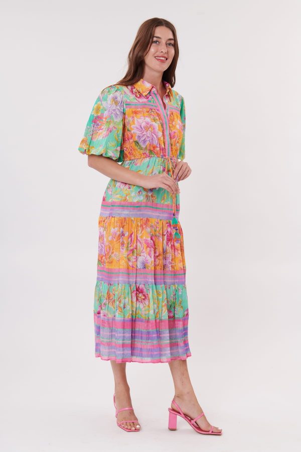Robe mi-longue imprimée en coton TENNIS - Image 2