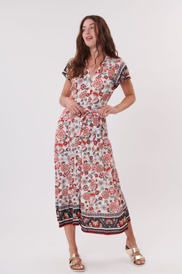 Robe longue chemise imprimée ample TIRAMITSU - Image 2