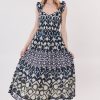 Robe longue imprimée à bretelles TIZIANA