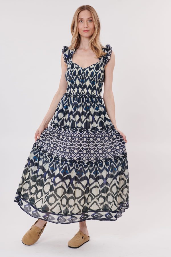 Robe longue imprimée à bretelles TIZIANA