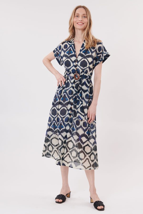 Robe chemise mi-longue imprimée TOBBY