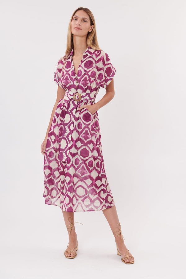 Robe chemise mi-longue imprimée TOBBY - Image 5