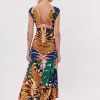 Robe longue imprimée col en V TRIBORD - Image 3