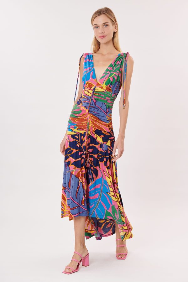 Robe longue imprimée col en V TRIBORD - Image 5