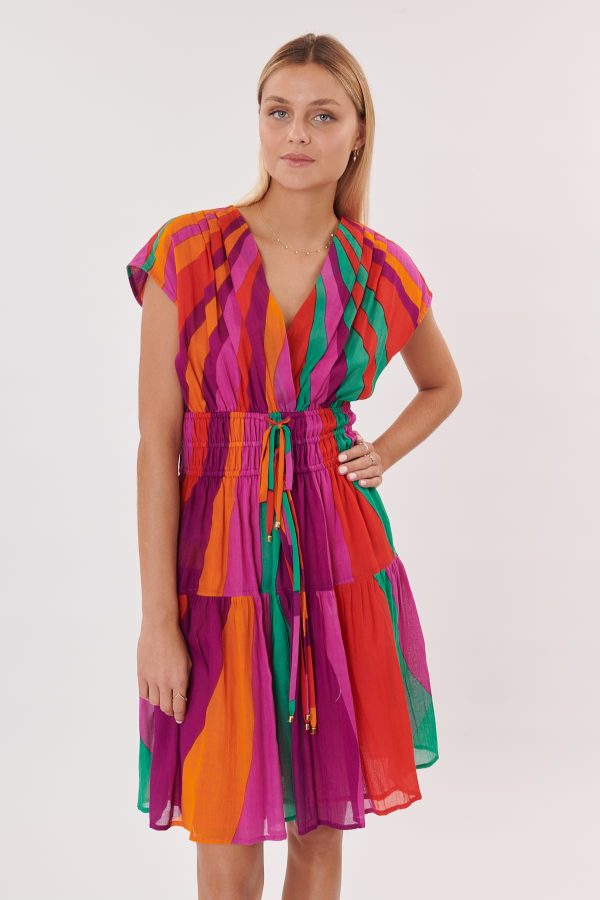 Robe courte kimono imprimée TOURNAI