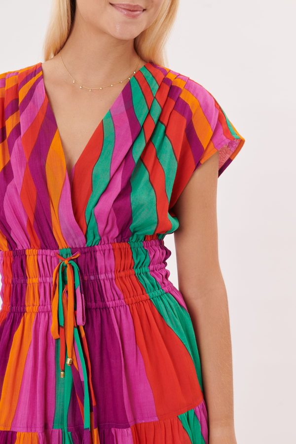 Robe courte kimono imprimée TOURNAI - Image 6