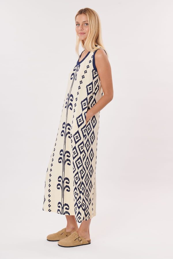 Robe longue imprimée sans manches en jersey TALAVERA - Image 3
