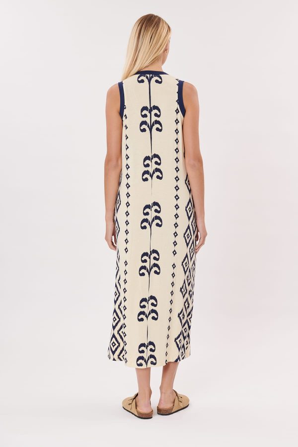 Robe longue imprimée sans manches en jersey TALAVERA - Image 4