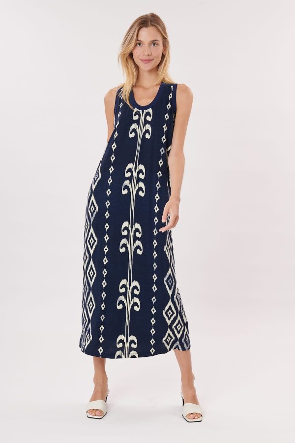 Robe longue imprimée sans manches en jersey TALAVERA - Image 6