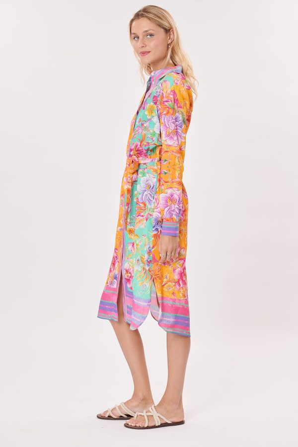 Robe chemise imprimée à manches longues TACITE - Image 3
