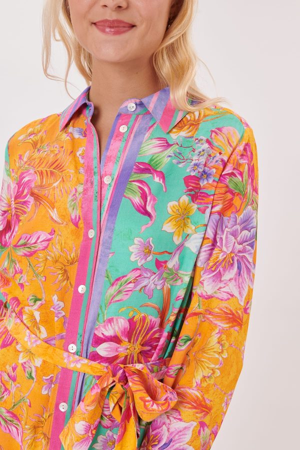 Robe chemise imprimée à manches longues TACITE - Image 5
