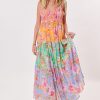 Robe longue imprimée à bretelles TANTALE