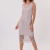 Robe mi-longue en maille sans manches HANAEL