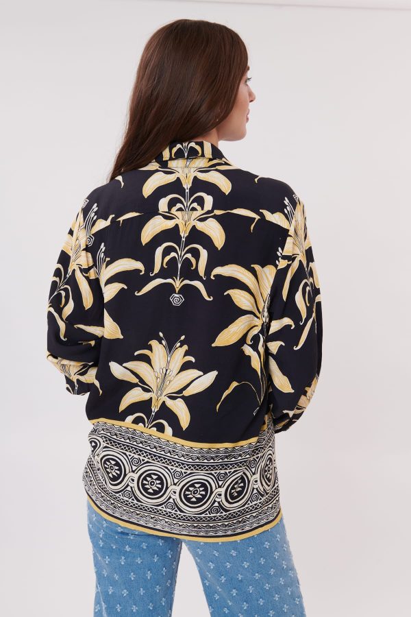 Chemise longue imprimée manches longues REALITE - Image 3