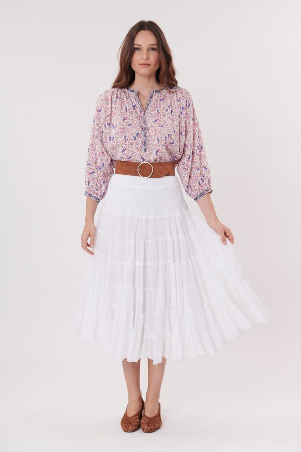 Blouse ample imprimé floral en coton RENATA - Image 2