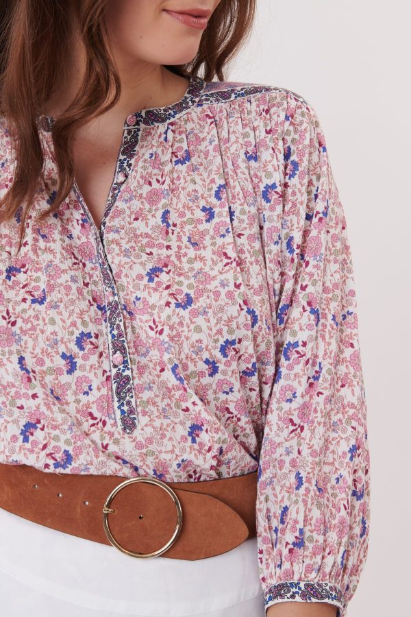Blouse ample imprimé floral en coton RENATA - Image 5