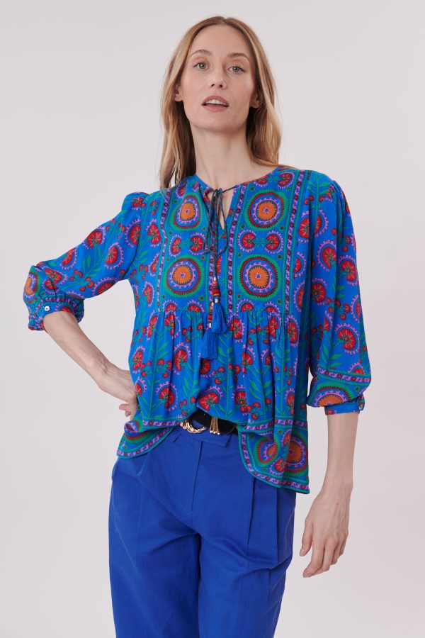 Blouse imprimée manches 3/4 REQUIEM