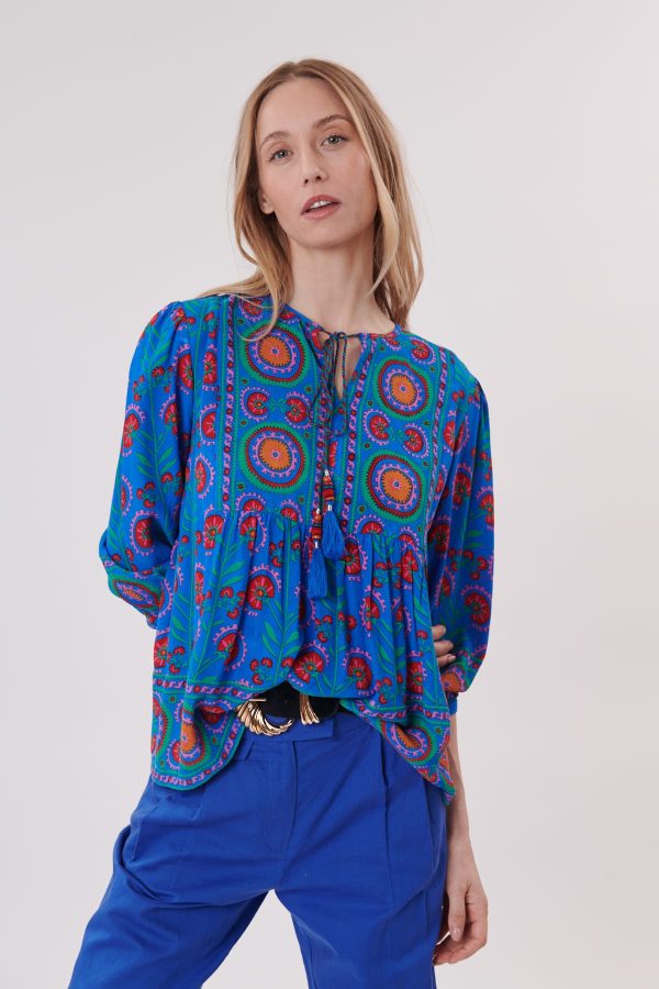 Blouse imprimée manches 3/4 REQUIEM - Image 2