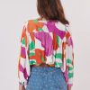 Blouse ample imprimée manches larges 3/4 RESPECT - Image 3