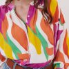 Blouse ample imprimée manches larges 3/4 RESPECT - Image 4