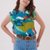 Blouse imprimée à volants sans manches RESULTAT - Image 2