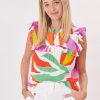 Blouse imprimée à volants sans manches RESULTAT - Image 5